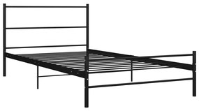 vidaXL Bedframe metaal zwart 90x200 cm