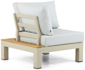Loungeset 6 personen Aluminium/Teak Taupe Lifestyle Garden Furniture Vittoria
