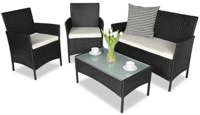 Rotan tuinset Calabria zwart Garden Point