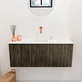 Mondiaz Joya 100cm toiletmeubel shadow met wastafel faye midden zonder kraangat talc