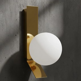 APP1758-1W Wandlamp in geborsteld goud/wit