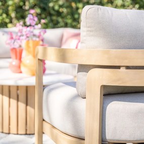 Garden Impressions Sirocco lounge dining set 4-delig links - acacia - grey sand