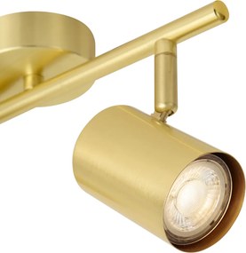 Moderne plafondlamp messing 2-lichts verstelbaar - Jeana