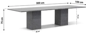 Tuinset 8 personen 300 cm Aluminium/Textileen /Aluminium/textileen Grijs Hartman Royal