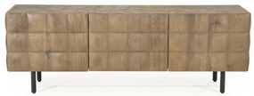 Eleonora Felix Tv-meubel Mangohout Met Vierkantjes 162 Cm - 162x41.5x54cm.