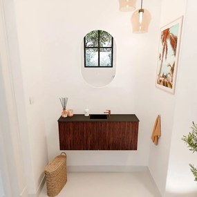 Mondiaz Joya 100cm toiletmeubel ruby met wastafel faye midden 1 kraangat urban