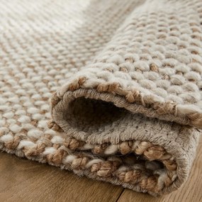 Vloerkleed in wol en jute, handgeweven, Ishaan