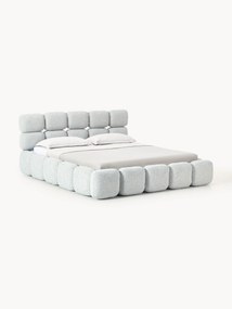 Gestoffeerd bouclé bed Tayla met opbergruimte