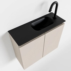 Mondiaz Ture 60cm toiletmeubel linen met wastafel urban rechts 1 kraangat