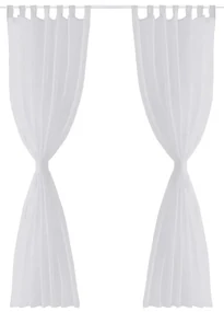vidaXL Gordijn Wit 140x175 cm (2 stuks)