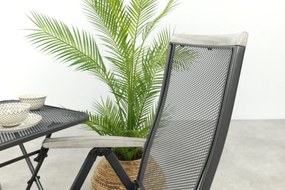 Balero inklapbare balkonset 3-delig strekmetaal 60x60 cm. - Antraciet