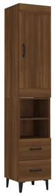 vidaXL Hoge kast 35x34x180 cm bewerkt hout bruineikenkleurig