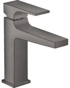 Hansgrohe Metropol 110 wastafelkraan - 18.4cm hoog - push open waste - voorsprong 13.5cm - brushed black chrome (antraciet) 32507340