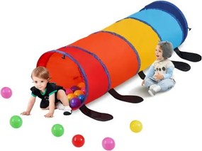 VEVOR Speeltunneltent voor peuters 1540x1385x460mm Kleurrijke pop-up rupskruiptunnel, opvouwbaar cadeau voor jongens en meisjes, kruiptunnel voor binnen- en buitengebruik, veelkleurig