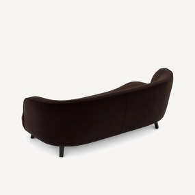 3-zits fluwelen bank, Rosebury, ontwerp Emmanuel Gallina