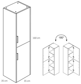 Differnz Bolo hoge kast licht eiken