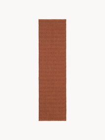 Handgeweven outdoor loper Rune met geometrisch patroon