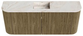 Mondiaz Joya DLux 105cm toiletmeubel ronding links/rechts dusk met wastafel faye midden zonder kraangat frappe