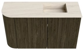 Mondiaz Joya DLux 70cm toiletmeubel ronding links shadow met wastafel faye rechts 1 kraangat meli