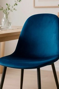 Teok Stoel Zwart Fluweel