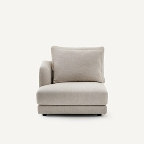 Halve bank links, modulair, in tweed, TIBERIO