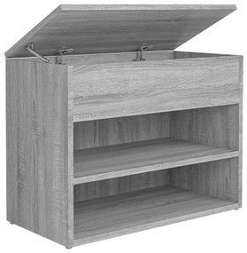 vidaXL Schoenenbank 60x30x45 cm bewerkt hout grijs sonoma eikenkleurig