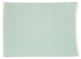 Placemat franjes, GOTS bio-katoen, groengrijs, 35 x 50 cm
