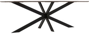 Goossens Excellent Eettafel Floyd, Semi rechthoekig 240 x 100 cm met split