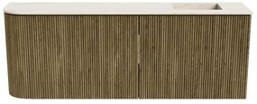 Mondiaz Joya DLux 110cm toiletmeubel ronding links dusk met wastafel faye rechts 1 kraangat meli