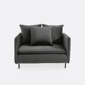 XL fauteuil in fluweel, Ivete