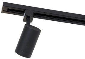 Smart railsysteem zwart 3 spots en hanglamp 1-fase - Iconic Cavalux Jeana