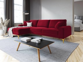 4.5-zitshoekbank Madara links velvet | Mazzini Sofas