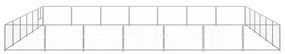 vidaXL Hondenkennel 42 m² staal zilverkleurig