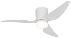 Plafondventilator met lamp wit 123cm incl. LED dimbaar met afstandsbediening - Patty Modern rond Binnenverlichting Lamp
