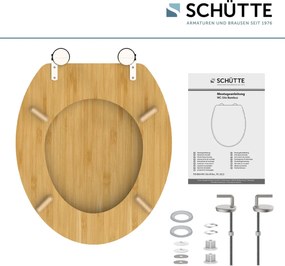 Schutte Mabel toiletzitting met softclose bamboe bruin