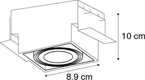 Inbouwspot wit GU10 draai- en kantelbaar trimless - Oneon
