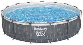 Bestway frame zwembad steel pro max set rond 457 cm met ledverlichting
