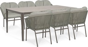 Tuinset 6 personen 210 cm Rope Taupe Coco Livo/Livo