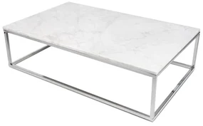 TemaHome Prairie Salontafel Wit Marmer Met Chroom - 120 X 75cm.