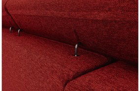 Goossens Bank Nora rood, stof, 2-zits, stijlvol landelijk met ligelement rechts