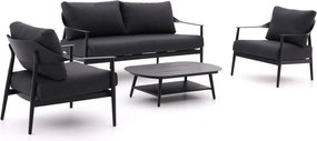 Stoel-bank loungeset Bellagio  | 4 personen | Loungeset Grijs | Aluminium | Kees Smit Tuinmeubelen