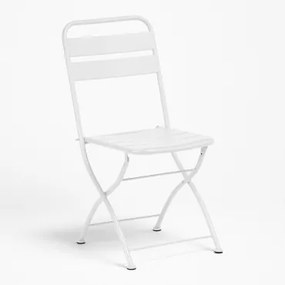 Set Van 2 Janti Opvouwbare Eetkamerstoelen Wit - Sklum