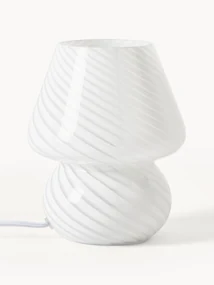 Kleine tafellamp Lareina van opaalglas