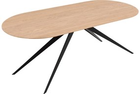 Goossens Excellent Eettafel Uniek, Semi rond 200 x 100 cm