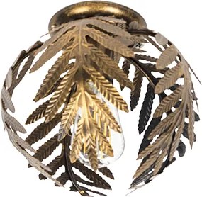 Vintage plafondlamp goud 24 cm - Botanica