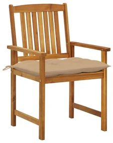 vidaXL Tuinstoelen 8 st met kussens massief acaciahout