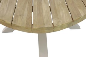 Dining Tuintafel ovaal 280 x 130 cm Aluminium/Teak Taupe Santika Diogo