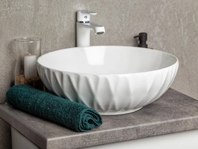 Kerra KR33 waskom rond glans wit 40x40x13cm
