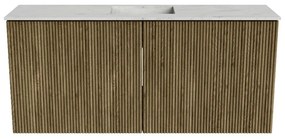 Mondiaz Joya DLux 90cm toiletmeubel dusk met wastafel faye midden zonder kraangat opalo