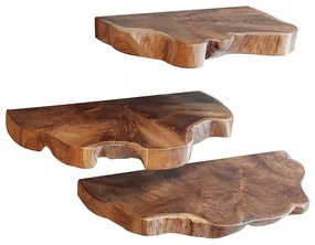 Wandschap Natural Set Van 3 - 35x25x4cm.